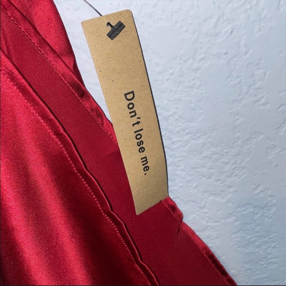 NWT Reformation Aura Dress in Red Silk Lace Detail Size 0 - Picture 7 of 9